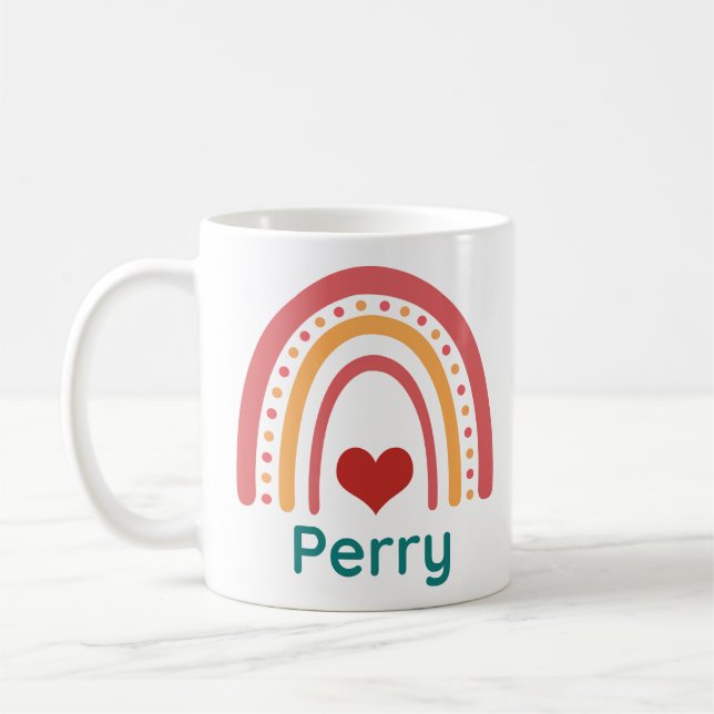 Caneca De Café Perry Vintage Boho Rainbow (Esquerda)