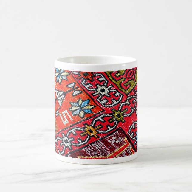 Caneca De Café Persa Oriental, Padrão Turco, Tapete (Centro)