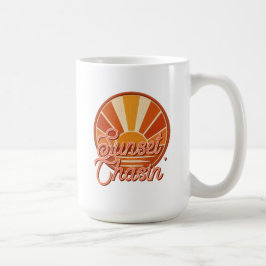 Caneca De Café Perseguindo o Pôr do Sol Vibração Vintage