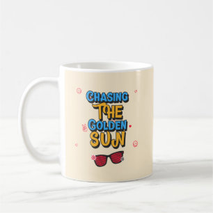 Caneca De Café Perseguindo o Sol do Ouro