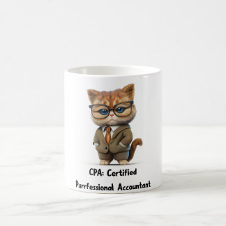 Caneca De Café Persian Cat Accountant Mug — Funny Office Gift 