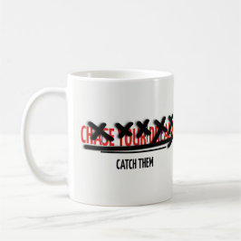 Caneca De Café Persiga Seus Sonhos Apanhe-os Citação Motivacional