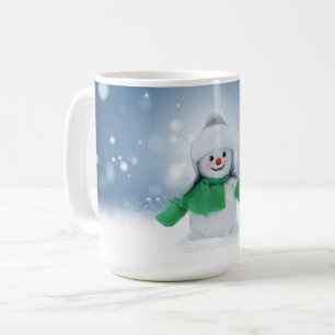 Caneca De Café Personagem adorável de boneco de neve de Natal do