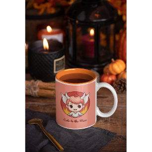 Caneca De Café Personagem Cute Kawaii Chibi e Fantasia-Pensado