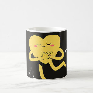 Caneca De Café Personagem de Coração Feliz Fofo