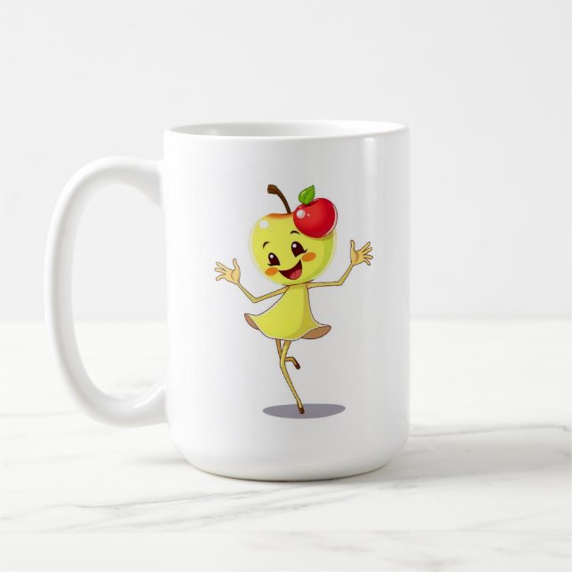 Caneca De Café Personagem de desenho animado de Maçã Dançante Che (Esquerda)