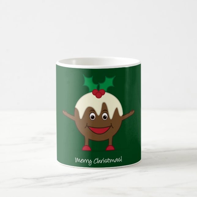 Caneca De Café Personagem de desenho animado de pudim de Natal (Centro)