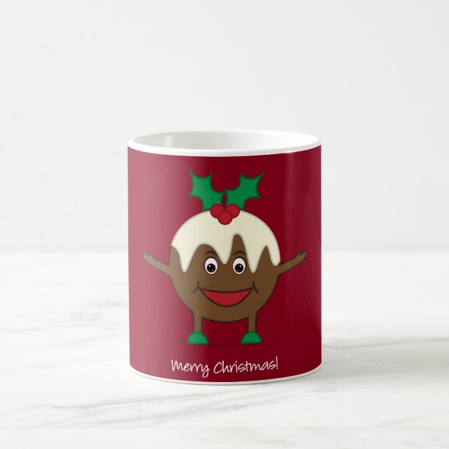Caneca De Café Personagem de desenho animado de pudim de Natal (Centro)