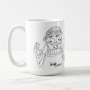 Caneca De Café personagem de desenho animado em pânico