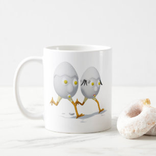 Caneca De Café Personagem de Ovo Excêntrico RG & RA Design Fofo