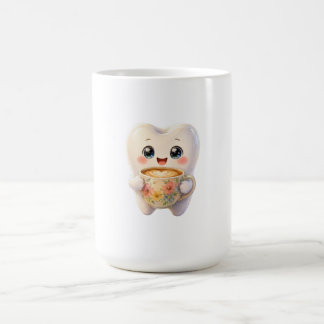 Caneca De Café Personagem Kawaii Amante de Café Odontológico Fofo