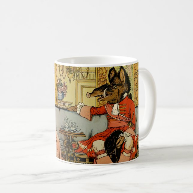 Caneca De Café Personagens Clássicos de Contos de Fadas da Bela F (Frente Esquerda)