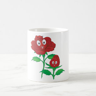 Caneca De Café Personagens da Rosa Vermelha Feliz