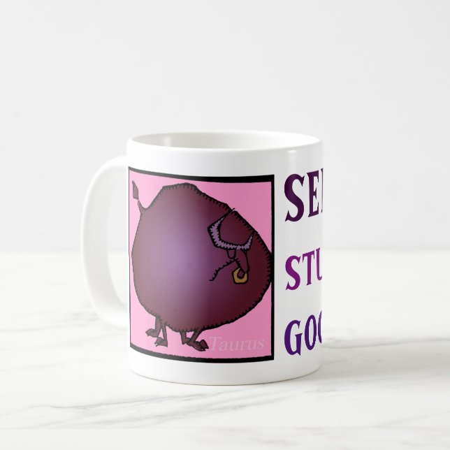 Caneca De Café Personalidade com Sinal Zodiac Taurus Mug Personal (Frente Esquerda)