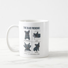 Caneca De Café Personalidade do Frenchie Azul Cachorro Bulldog Fr