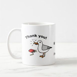 Caneca De Café Personalidade Engraçado Obrigado Dar Seagull com u