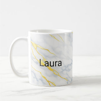 Caneca De Café Personalised Mug Gold Veining Effect Custom Mug 