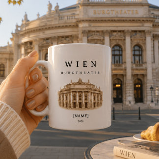 Caneca De Café Personalisierte Burgtheater Tasse | Name & Jahr