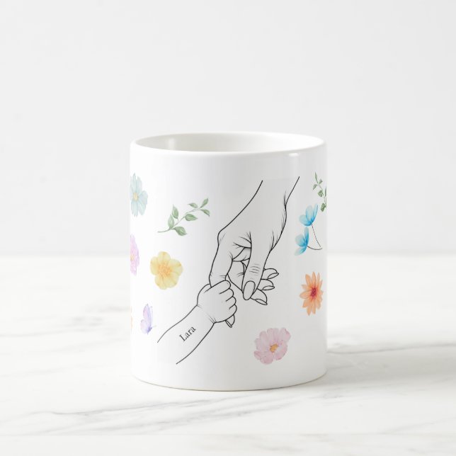Caneca De Café Personalisierte Mama Tasse mit Kinderhand  (Centro)