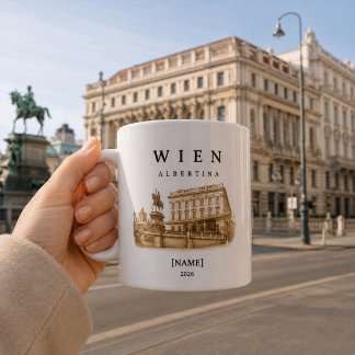 Caneca De Café Personalisierte Wien Albertina Tasse | Name & Jahr