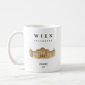 Caneca De Café Personalisierte Wien Belvedere Tasse | Name & Jahr