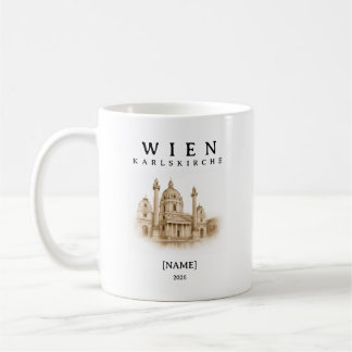 Caneca De Café Personalisierte Wien Karlskirche Tasse | Name & Ja