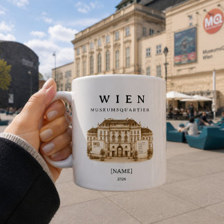 Caneca De Café Personalisierte Wien Museumsquartier Tasse | Name