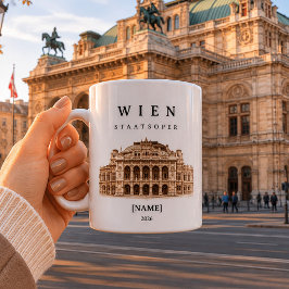 Caneca De Café Personalisierte Wien Staatsoper Tasse | Name