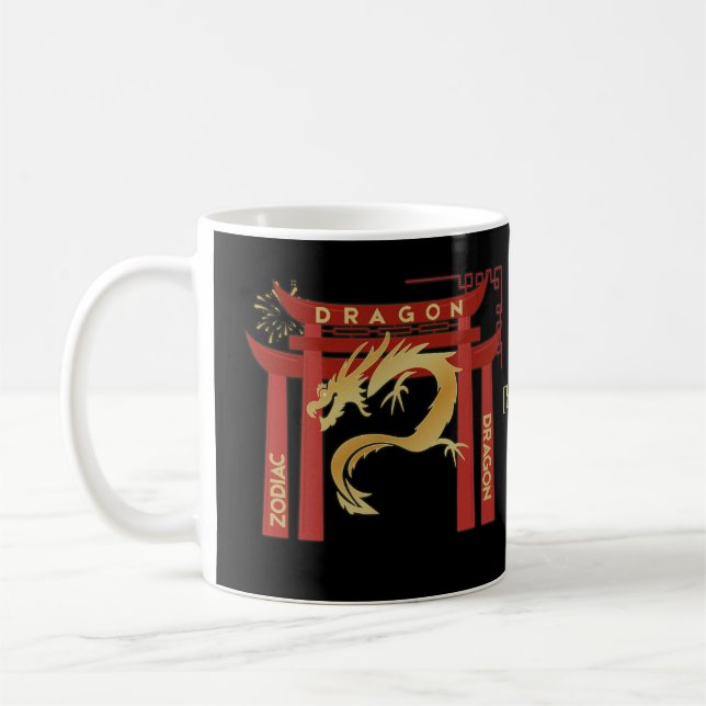Caneca De Café Personalizable Dragon Mug | Taza Dragón (Esquerda)