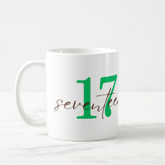 Caneca De Café Personalização de 17º Aniversário de 17 Anos