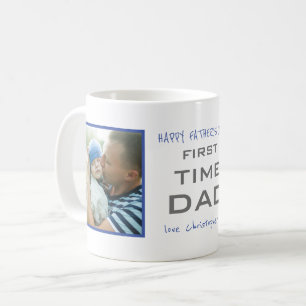 Caneca De Café Personalização de Foto do Pai 2 pela primeira vez