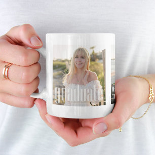 Caneca De Café Personalização de Graduação em Grade de Fotos Mode