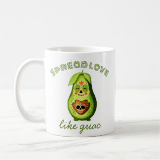 Caneca De Café Personalização do Dia de los Muertos Avocado