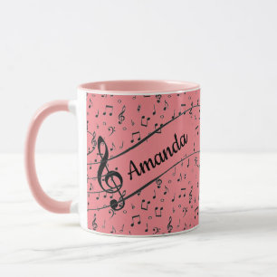 Caneca de Café personalizada Black Musical