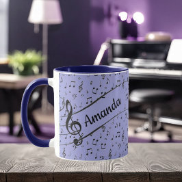 Caneca de Café personalizada Black Musical