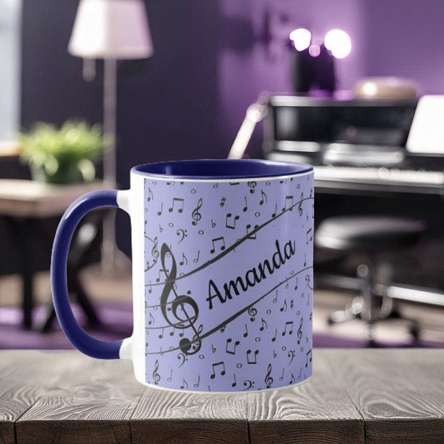 Caneca de Café personalizada Black Musical (Criador carregado)