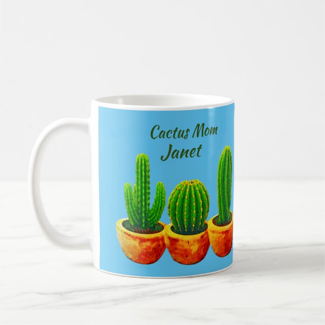 Caneca de Café Personalizada Cactus Mom (Esquerda)