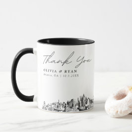 Caneca de Café Personalizada Casamento em Atlanta