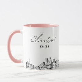 Caneca de Café Personalizada Casamento em Boston