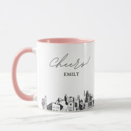 Caneca de Café Personalizada Casamento Raleigh