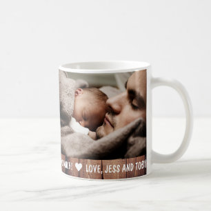 Caneca de Café Personalizada com 2 Fotos para o Di