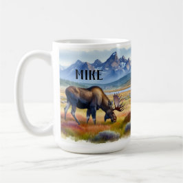 Caneca de Café Personalizada com Alce do Alasca em