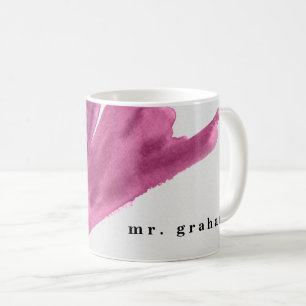 Caneca de Café Personalizada com Aquarela Roxa