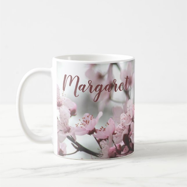 Caneca de Café Personalizada com Flor de Cerejeira (Esquerda)