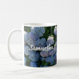 Caneca de Café Personalizada com Hortênsias Florai