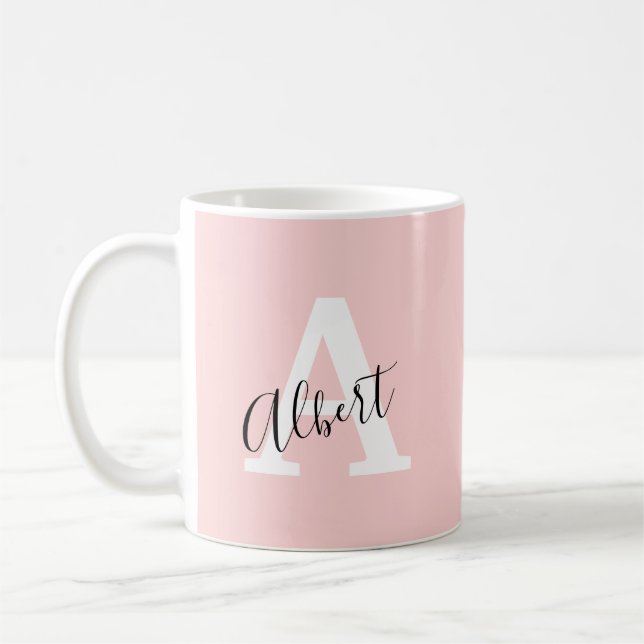 Caneca de Café Personalizada com Inicial Chic Blus (Esquerda)