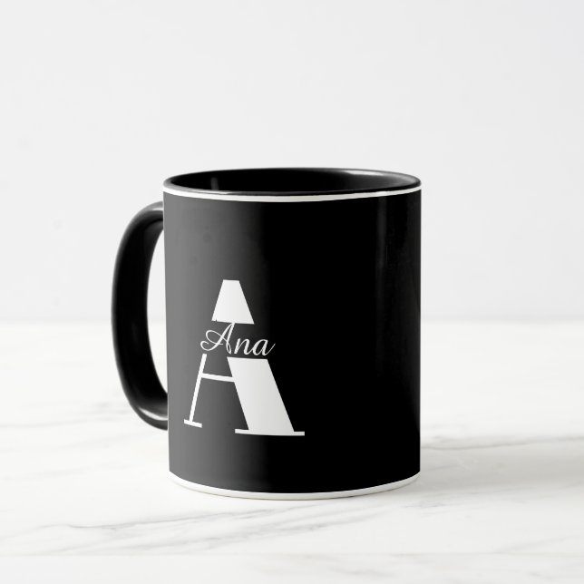 Caneca de café personalizada com nome (Frente Esquerda)