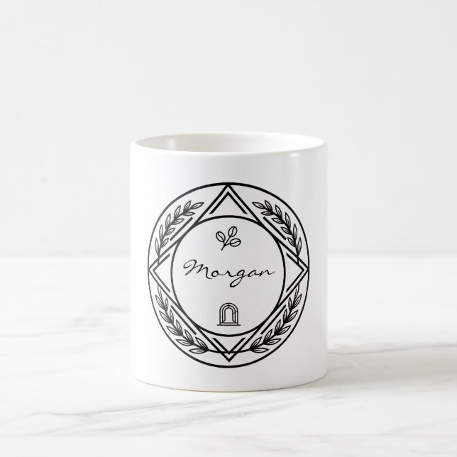 Caneca de Café Personalizada com Nome ou Inicial (Centro)