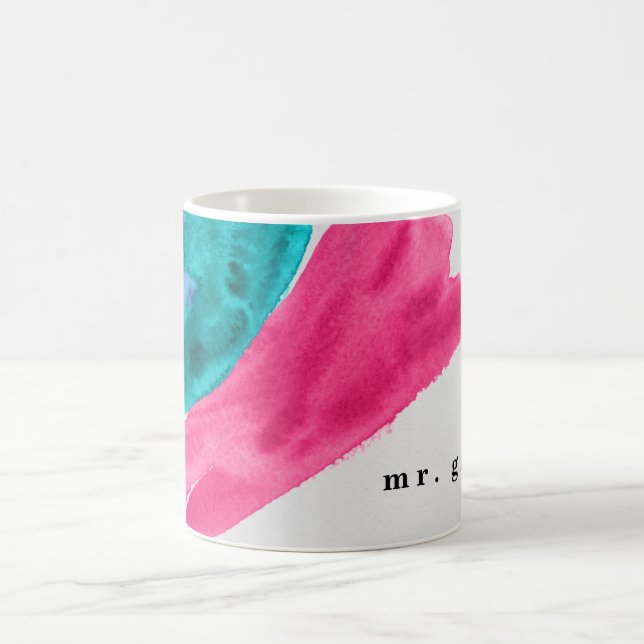 Caneca de café personalizada com pintura aquarela  (Centro)