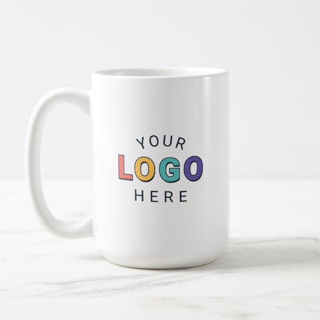 Caneca de Café Personalizada com Seu Logotipo (Esquerda)